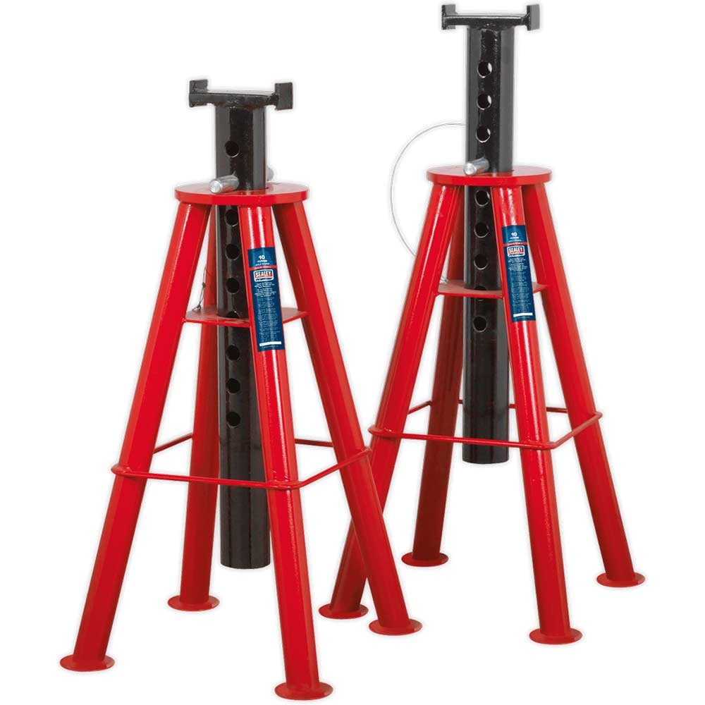 Sealey AS10H Heavy Duty Extra Height Axle Stands 10 Tonne
