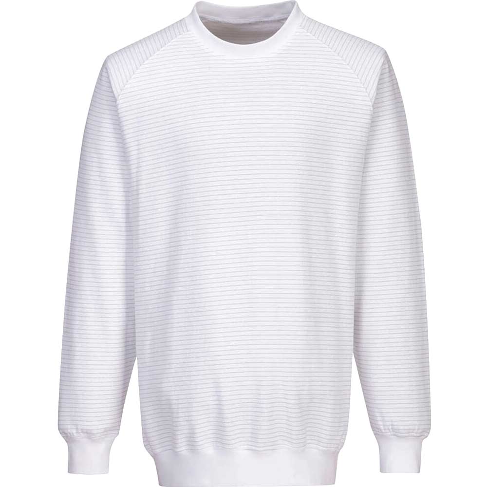 Portwest Anti Static ESD Sweatshirt White L