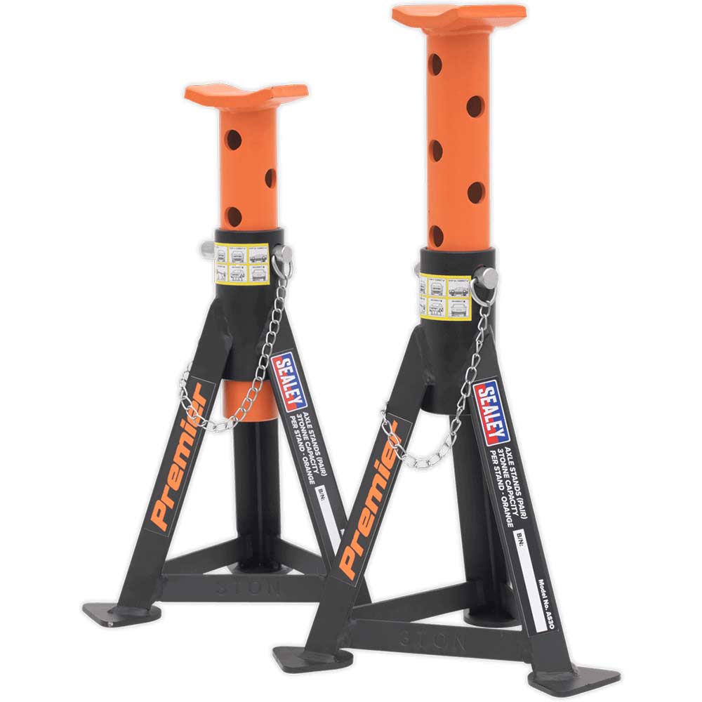 Sealey Anniversary Edition Axle Stands 3 Tonne in UK Specification