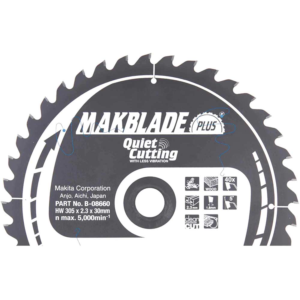 Image of Makita MAKBLADE Plus Wood Cutting Saw Blade