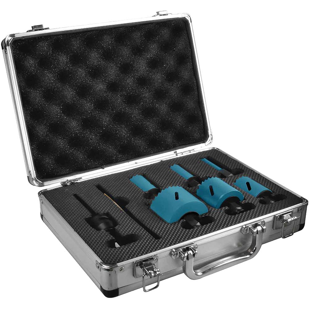 8 Piece Electricians Ezychange HSS Bi Metal Hole Saw Set