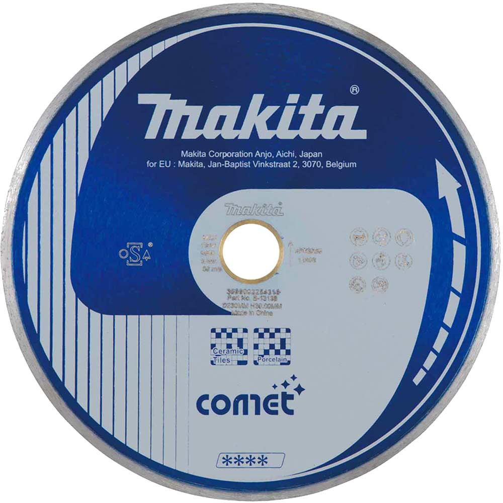 Image of Makita Comet Continuous Rim Diamond Cutting Disc 230mm