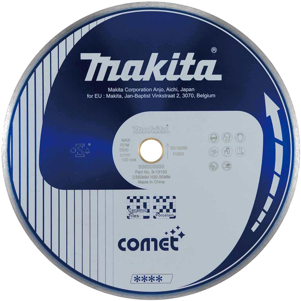 Image of Makita Comet Continuous Rim Diamond Cutting Disc 350mm