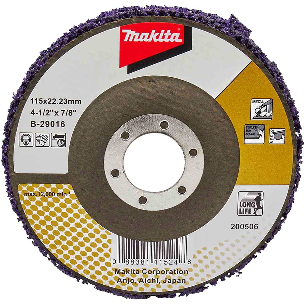 Image of Makita Silicon Carbide Fibre Mesh Strip Disc 115mm