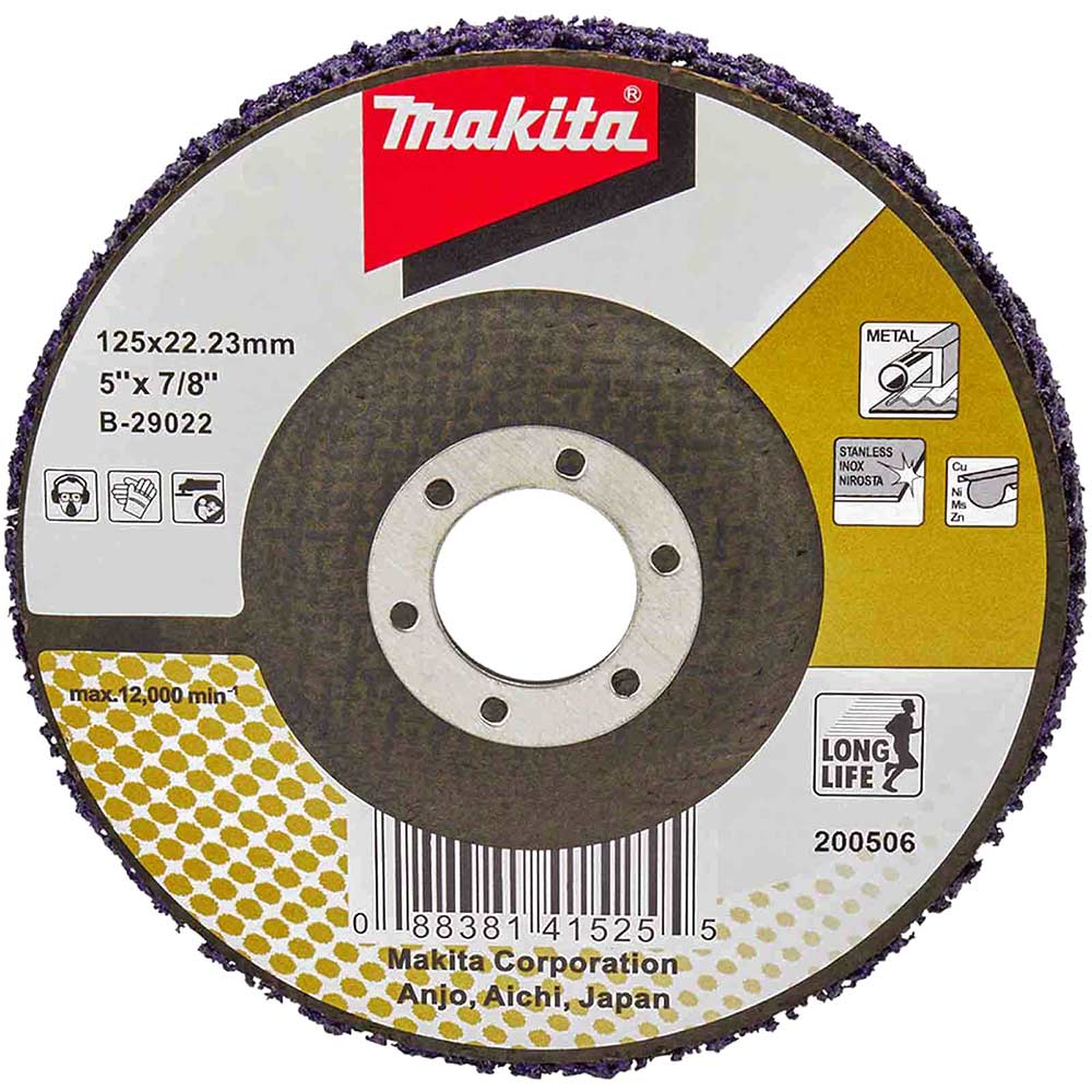 Image of Makita Silicon Carbide Fibre Mesh Strip Disc 125mm