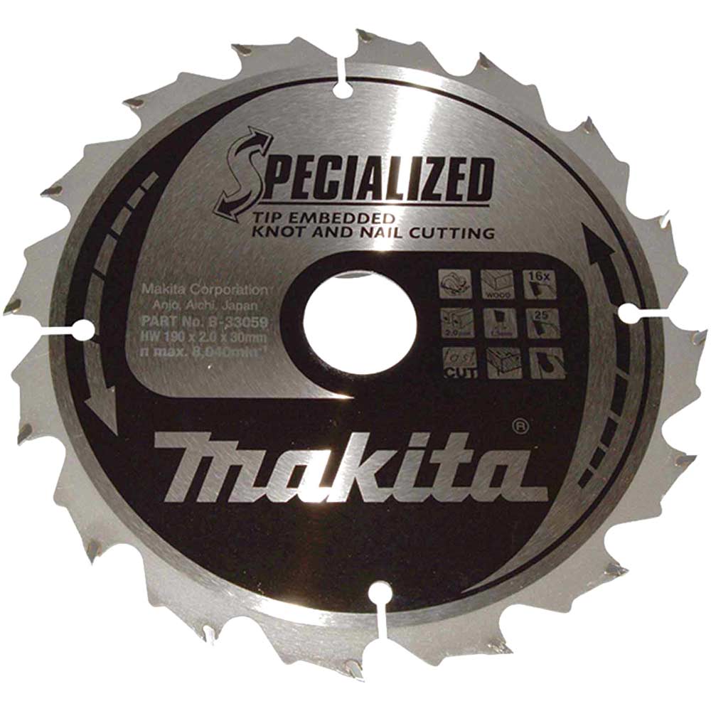 SPECIALIZED Circular Saw Blade for Knot and Nail Cutting