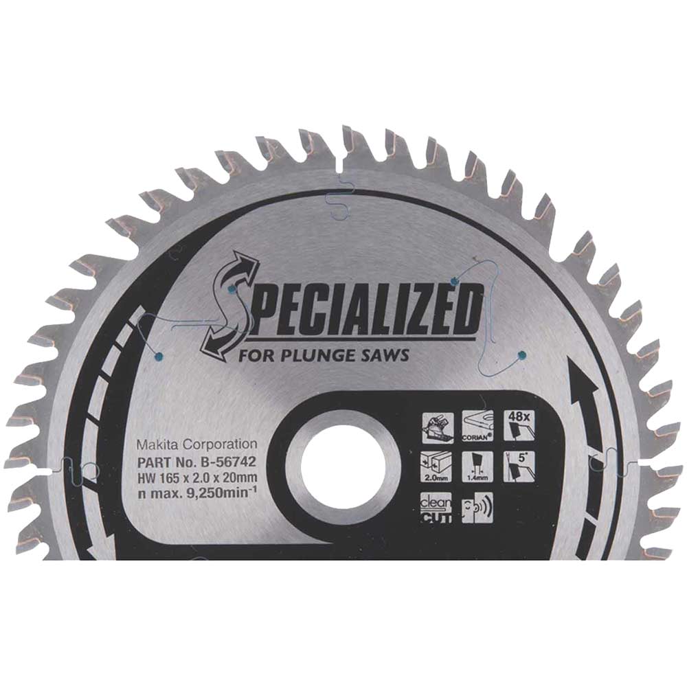 Image of Makita SPECIALIZED Plunge Saw Corian Cutting Saw Blade