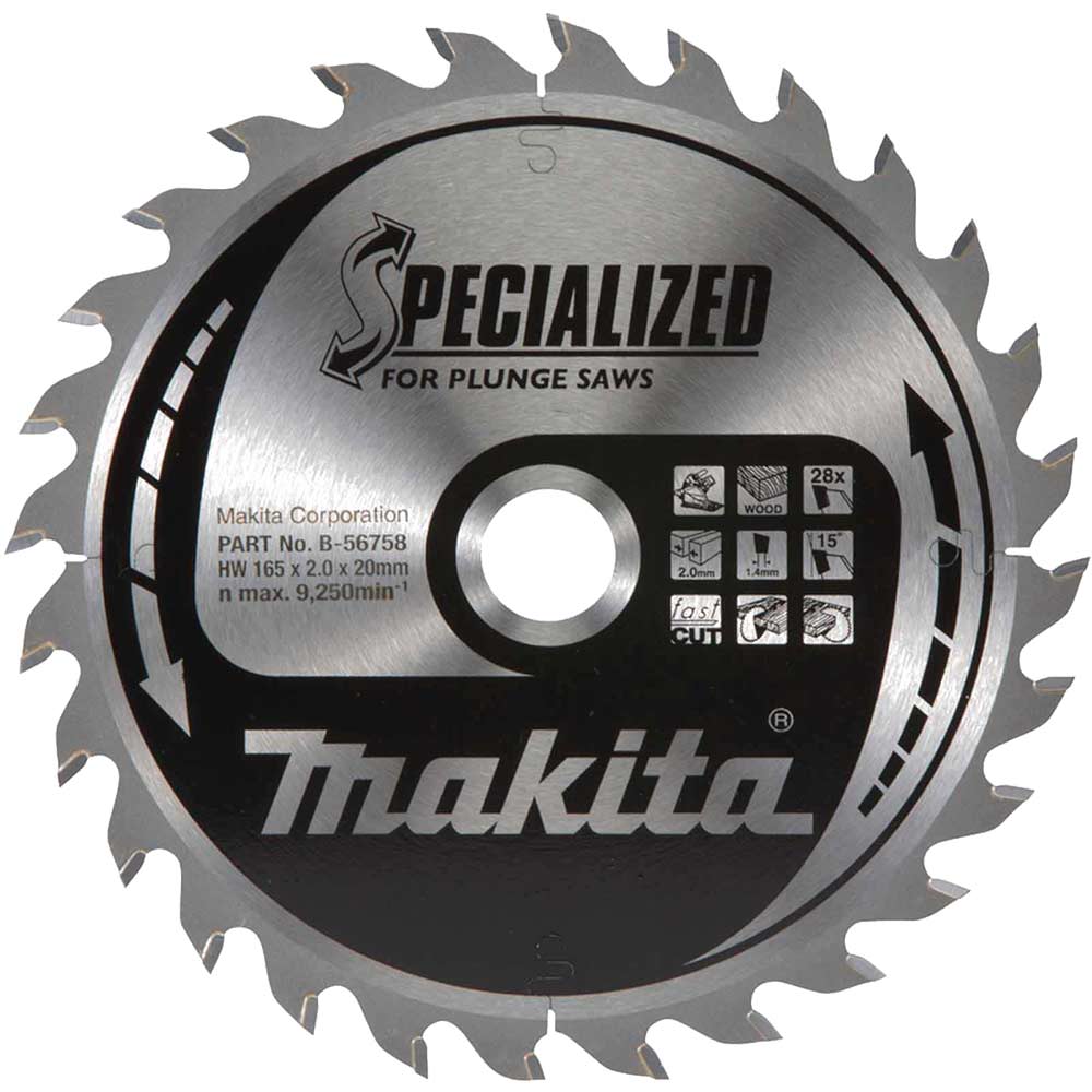Image of Makita SPECIALIZED Circular Plunge Saw Blade for Wood Cutting