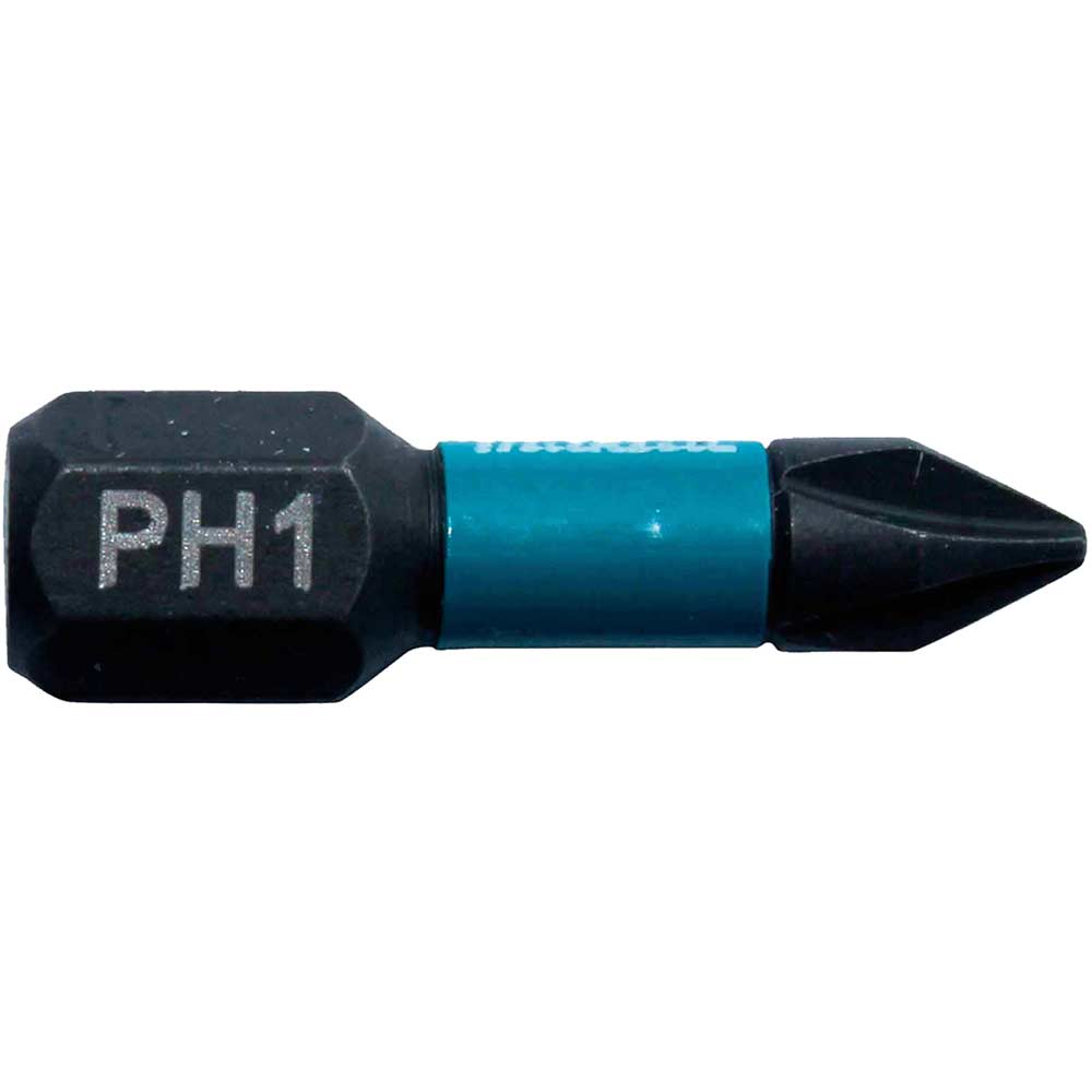 Image of Makita Impact Black Torsion Phillips Screwdriver Bits PH1 25mm Pack of 2