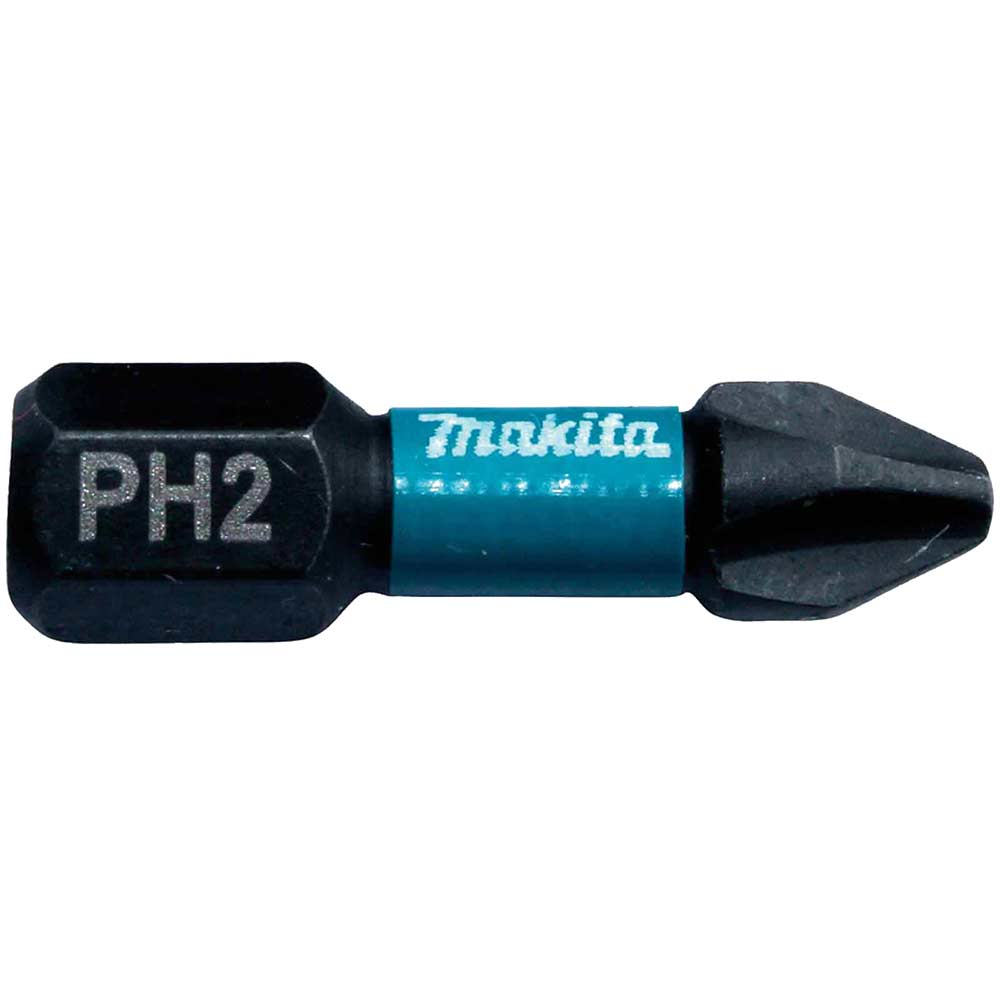 Image of Makita Impact Black Torsion Phillips Screwdriver Bits PH2 25mm Pack of 2