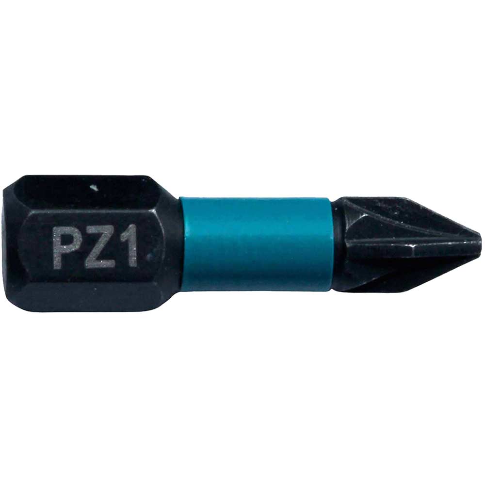 Image of Makita Impact Black Torsion Pozi Screwdriver Bits PZ1 25mm Pack of 2