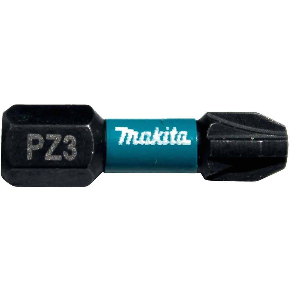 Image of Makita Impact Black Torsion Pozi Screwdriver Bits PZ3 25mm Pack of 2