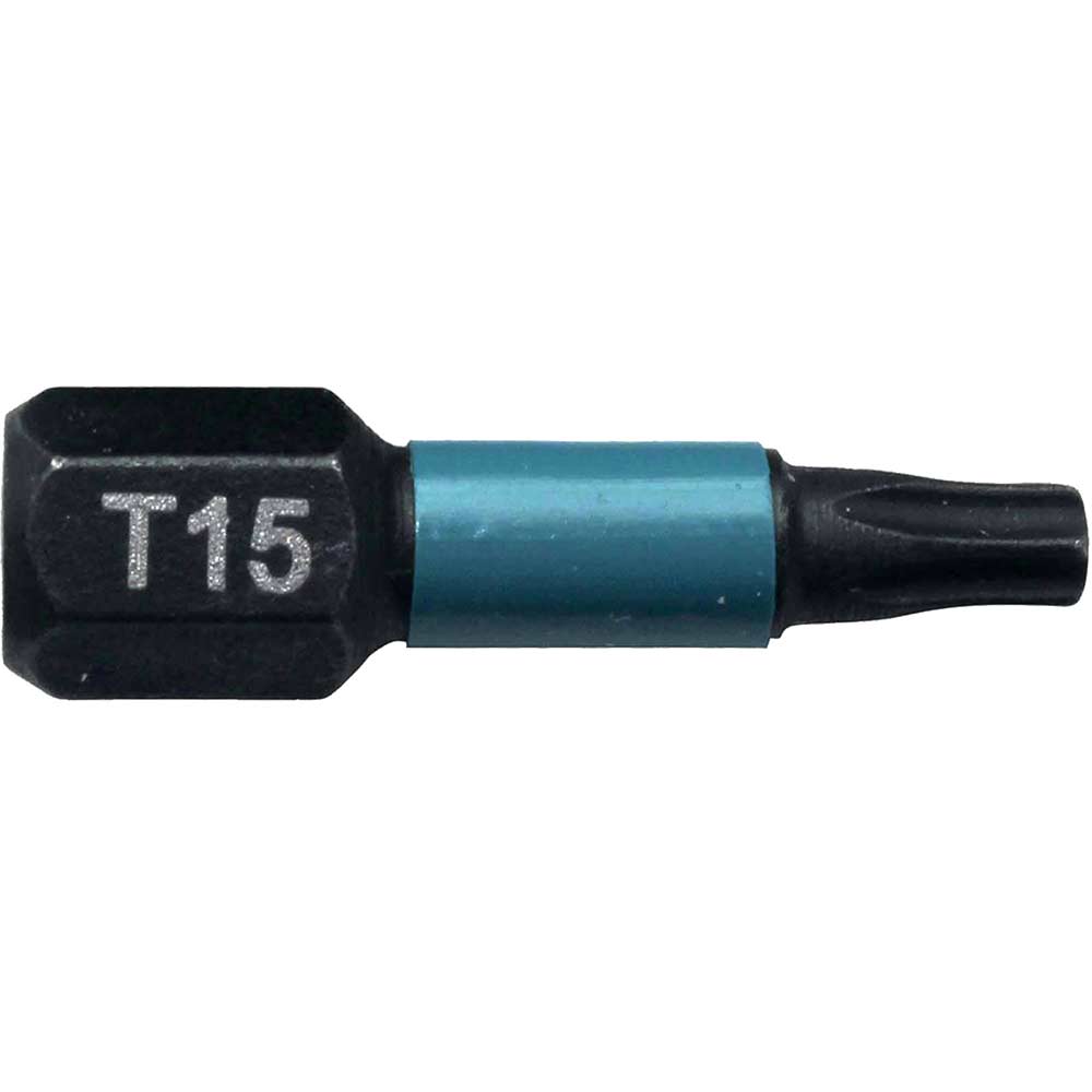 Image of Makita Impact Black Torsion Torx Screwdriver Bits T15 25mm Pack of 2