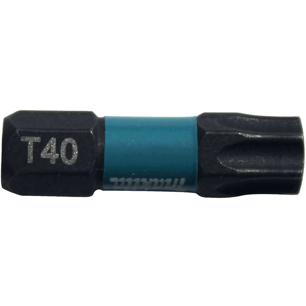 Makita Impact Black Torsion Torx Screwdriver Bits T40 25mm Pack of 2 in UK Specification