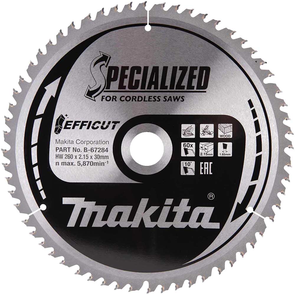 Image of Makita SPECIALIZED Efficut Circular Saw Blade for Wood Cutting