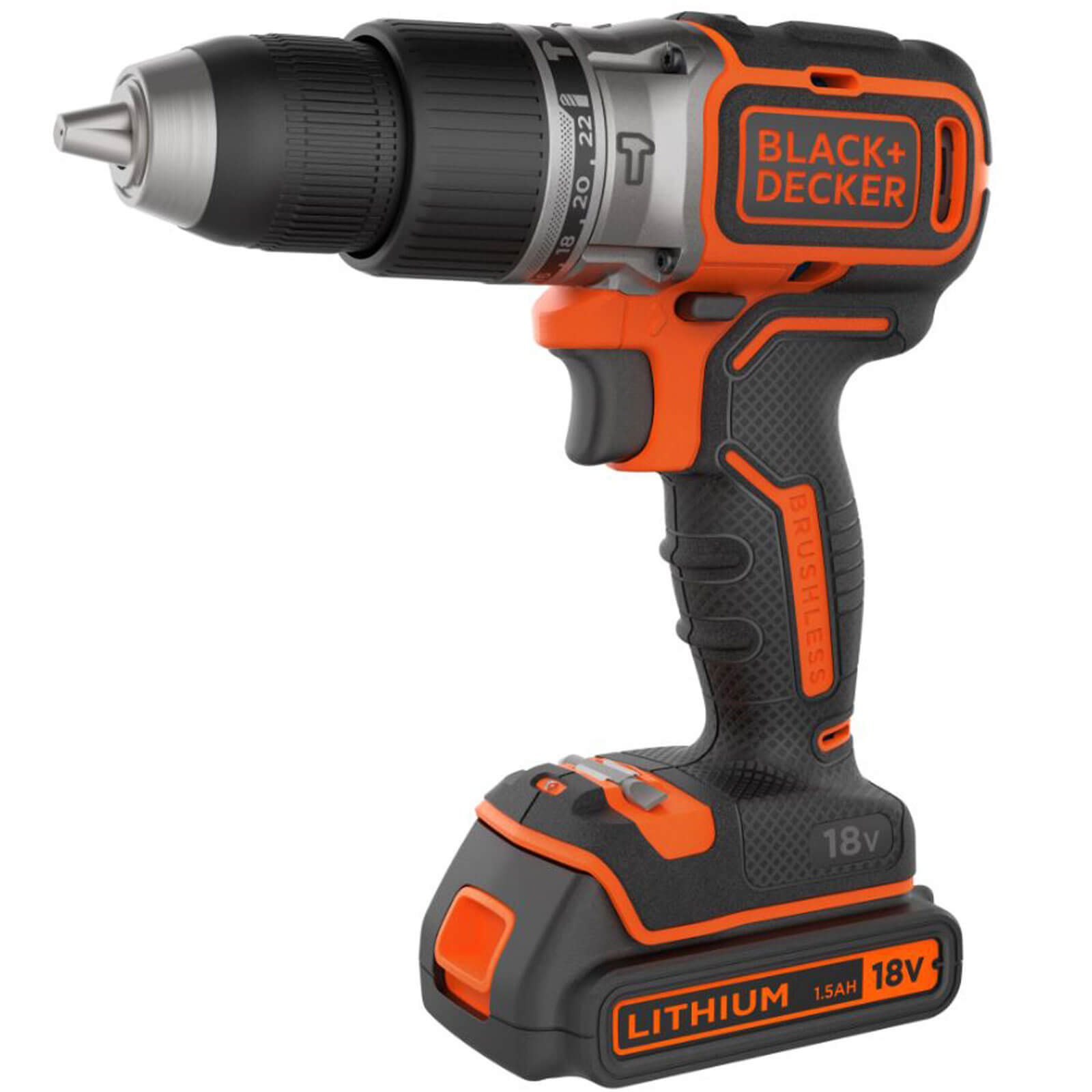 Image of Black and Decker BL188 18v Cordless Brushless Combi Drill 1 x 1.5ah Li-ion Charger No Case