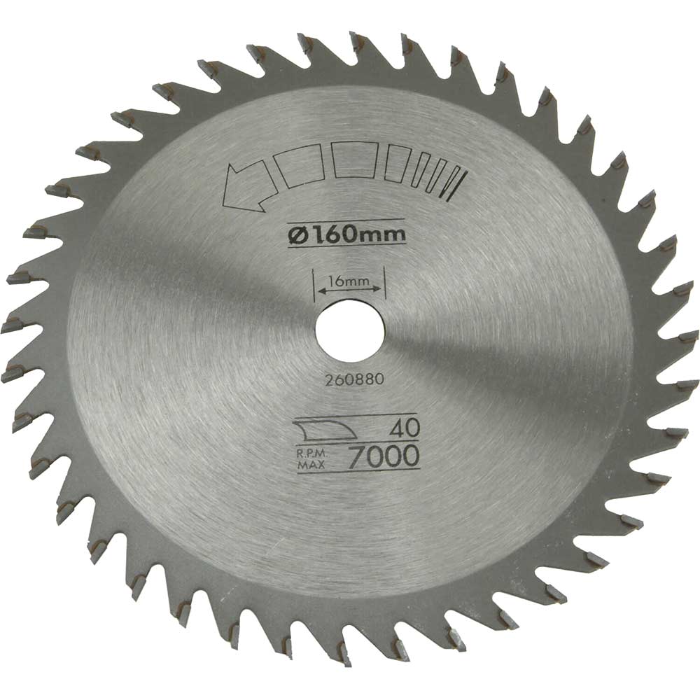 Image of Black and Decker Piranha TCT Fine Cross Cutting Circular Saw Blade 160mm 40T 16mm