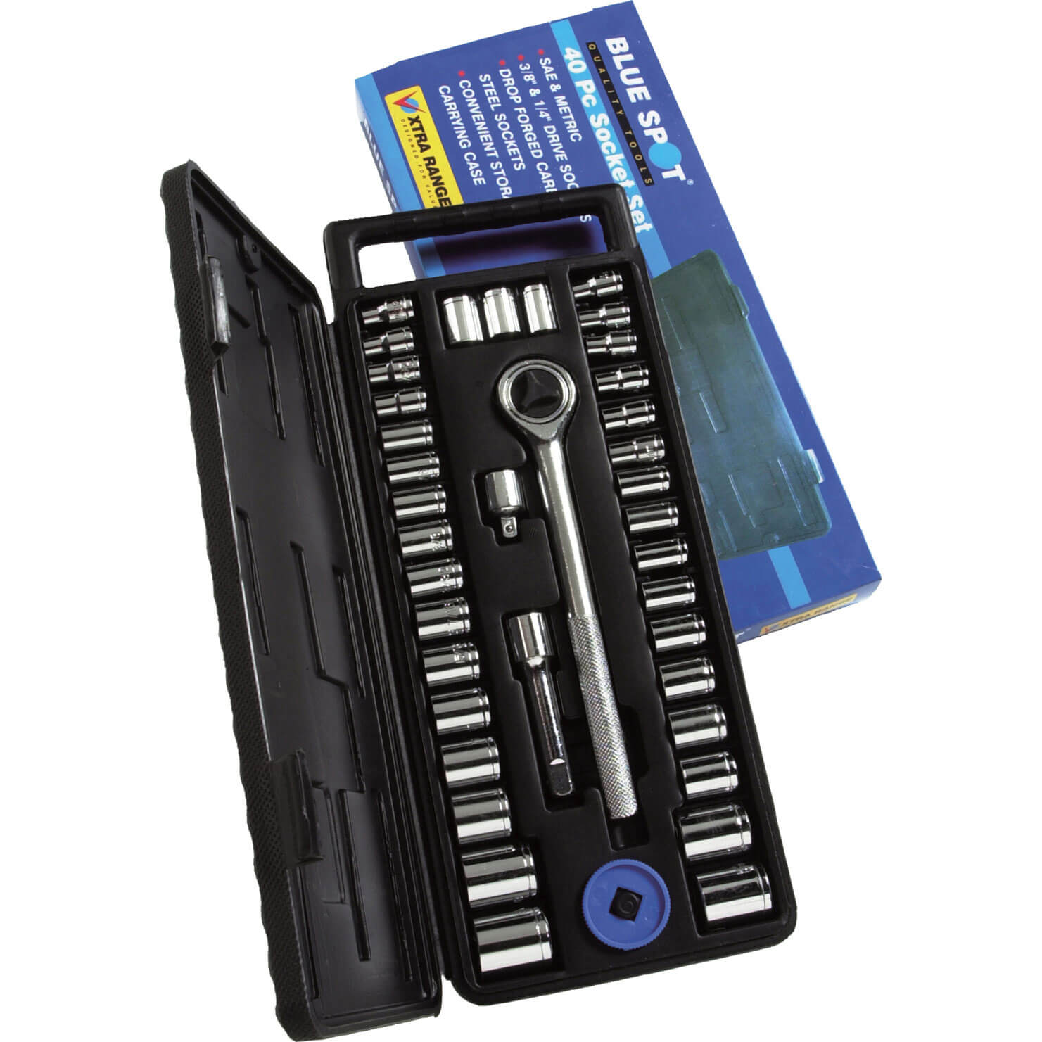 Image of BlueSpot 40 Piece Combination Drive Hex Socket Set Metric and Imperial Combination