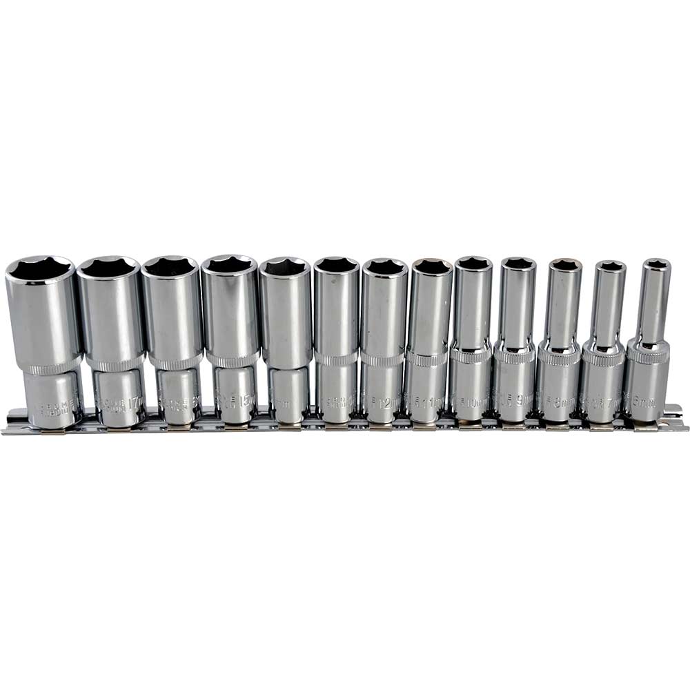 Image of BlueSpot 13 Piece 3/8" Drive Deep Hex Socket Set Metric 3/8"