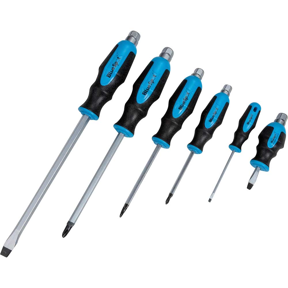 Image of BlueSpot 6 Piece Hex Bolster Phillips and Slotted Screwdriver Set