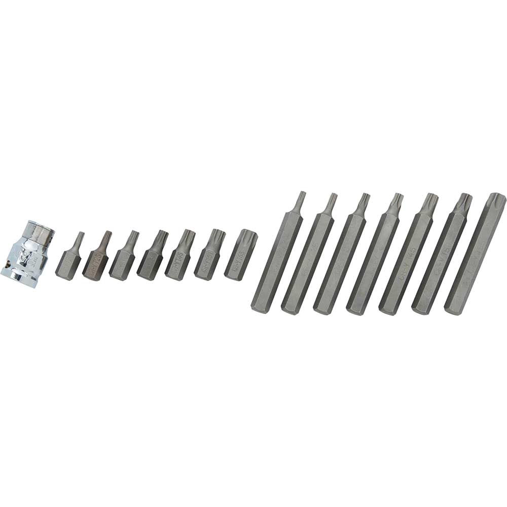 BlueSpot 1/2" Drive Bit Holder and Torx Screwdriver Bit Set 1/2
