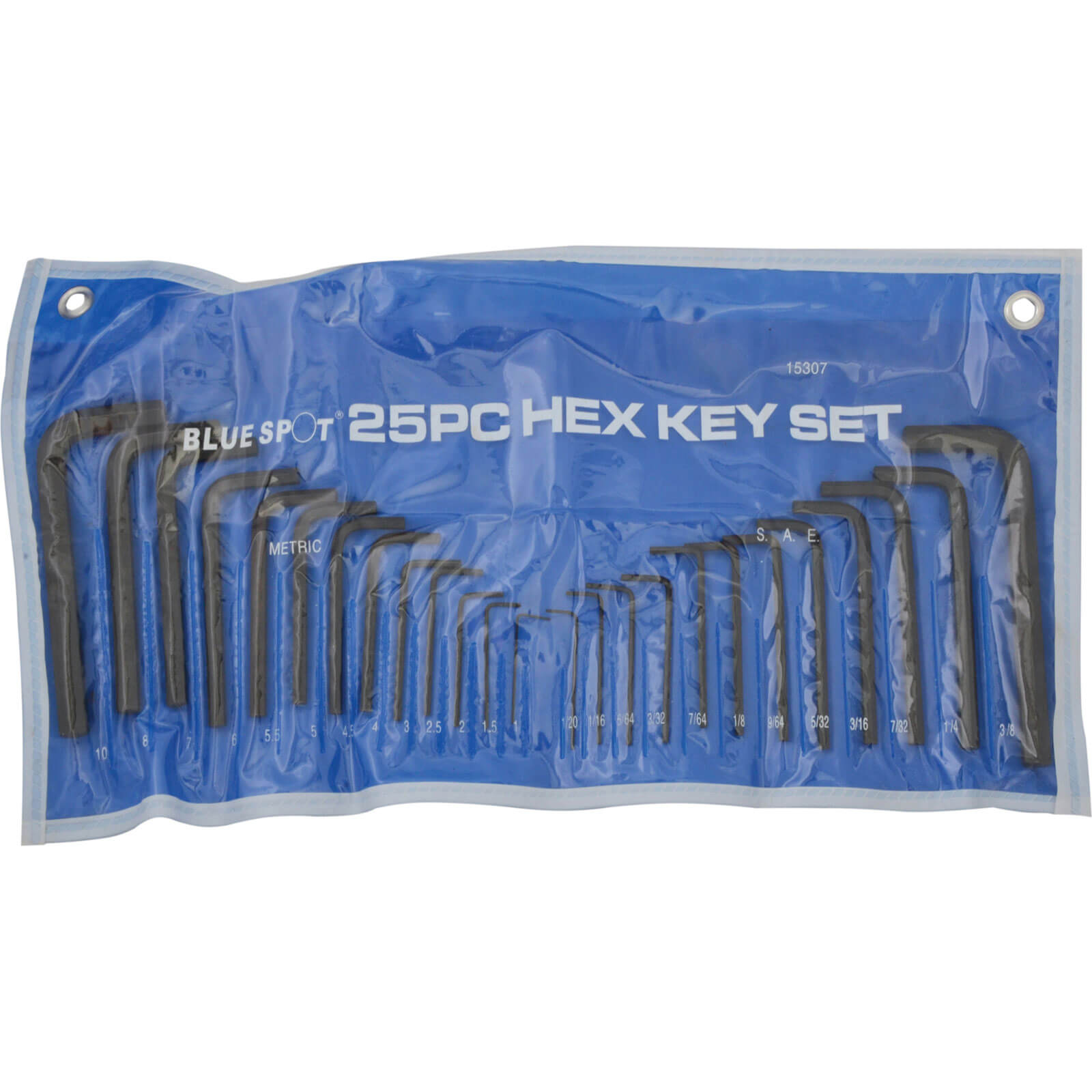 Image of BlueSpot 25 Piece Hexagon Allen Key Pouch Set Metric and Imperial