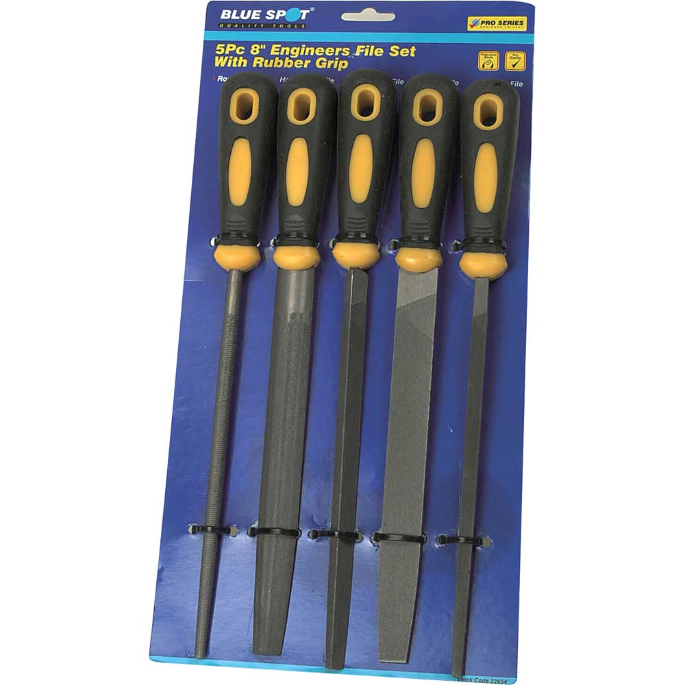 Photos - File / Rasp BlueSpot 5 Piece Handled File Set 8" / 200mm 