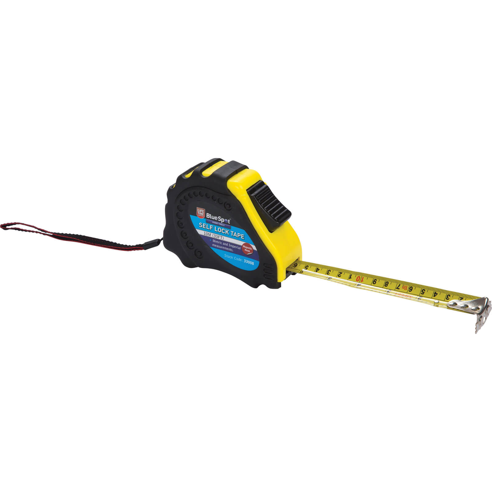 Image of BlueSpot Easy Read Magnetic Tape Measure Imperial & Metric 32ft / 10m