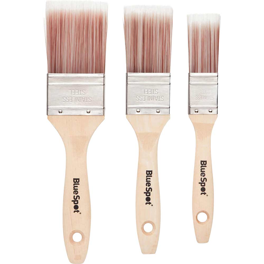 Bluespot 3 Piece Synthetic Paint Brush Set