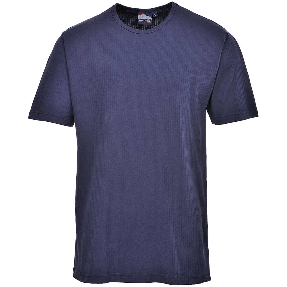 Portwest Thermal Short Sleeve T Shirt Navy 2XL