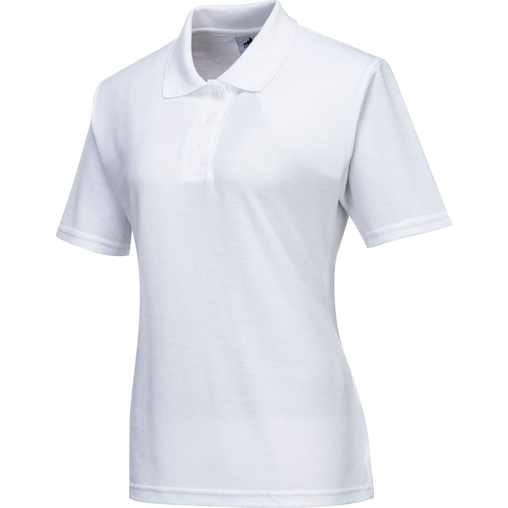 Image of Portwest Ladies Naples Polo Shirt White L