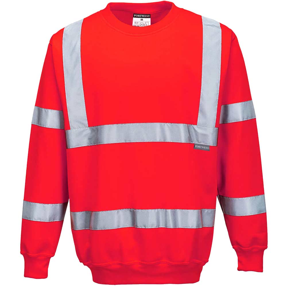 Image of Portwest Class 3 Hi Vis Jumper Red S