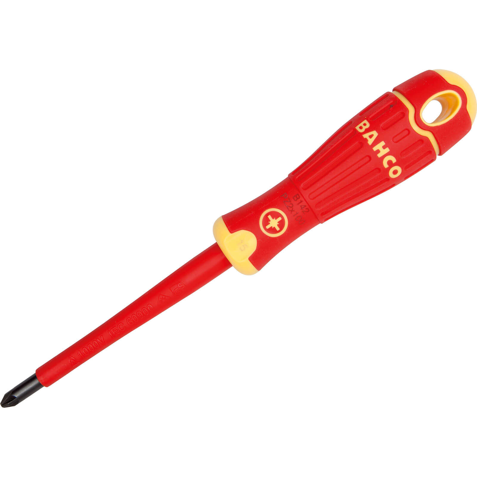 Image of Bahco VDE Insulated Pozi Screwdriver PZ1 80mm