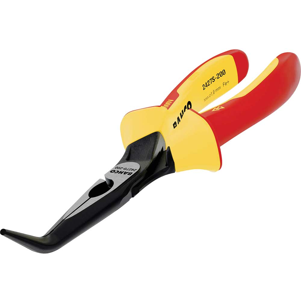 Image of Bahco 2427S ERGO Insulated Bent Nose Pliers 200mm