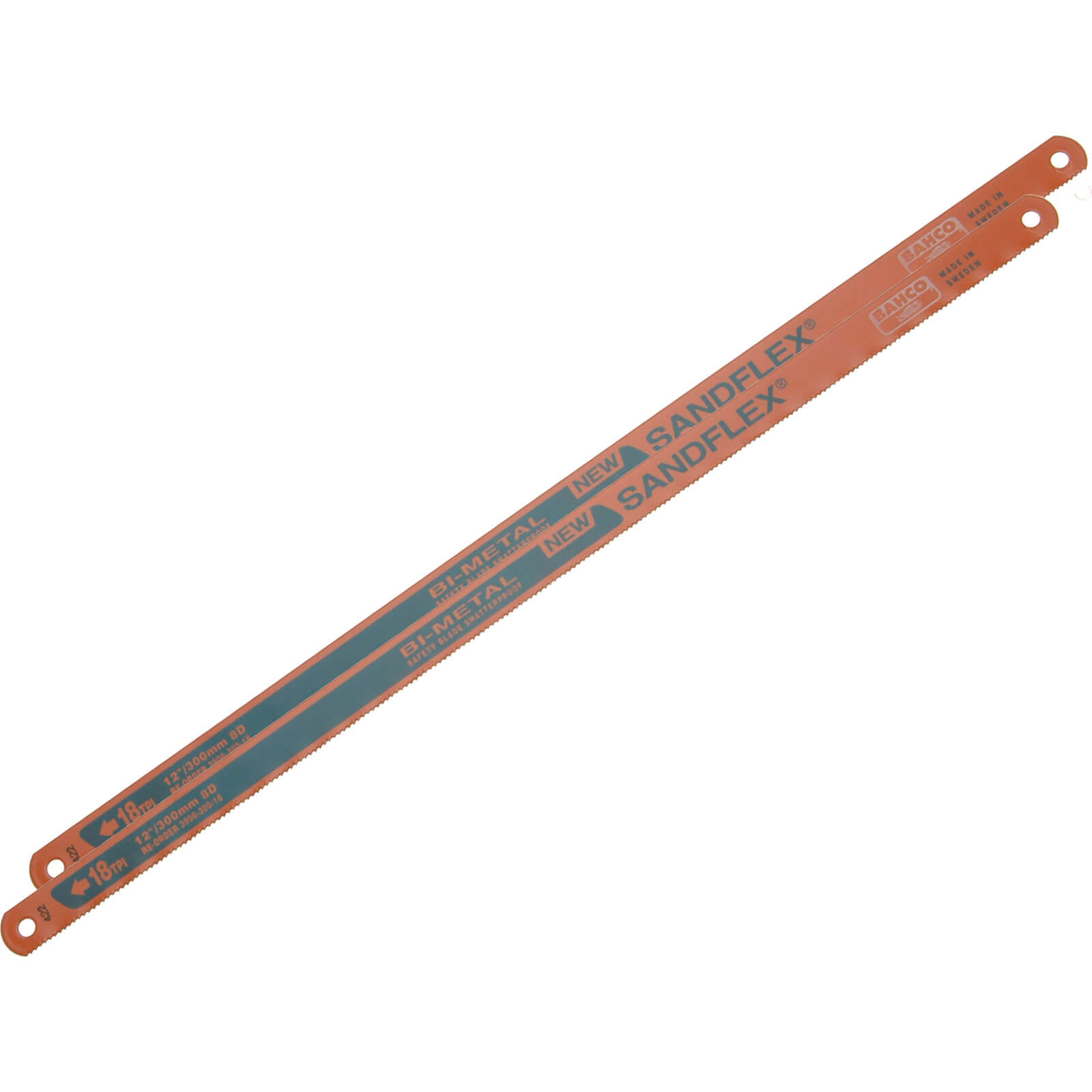 Image of Bahco Sandflex Bi Metal Hacksaw Blade 12" / 300mm 18tpi Pack of 2