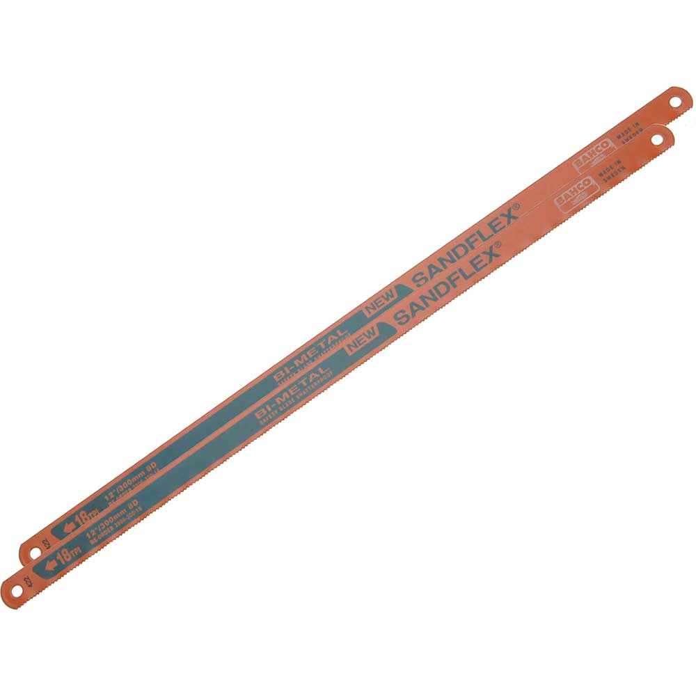 Bahco Sandflex Bi Metal Hacksaw Blade 12" / 300mm 18tpi Pack of 2