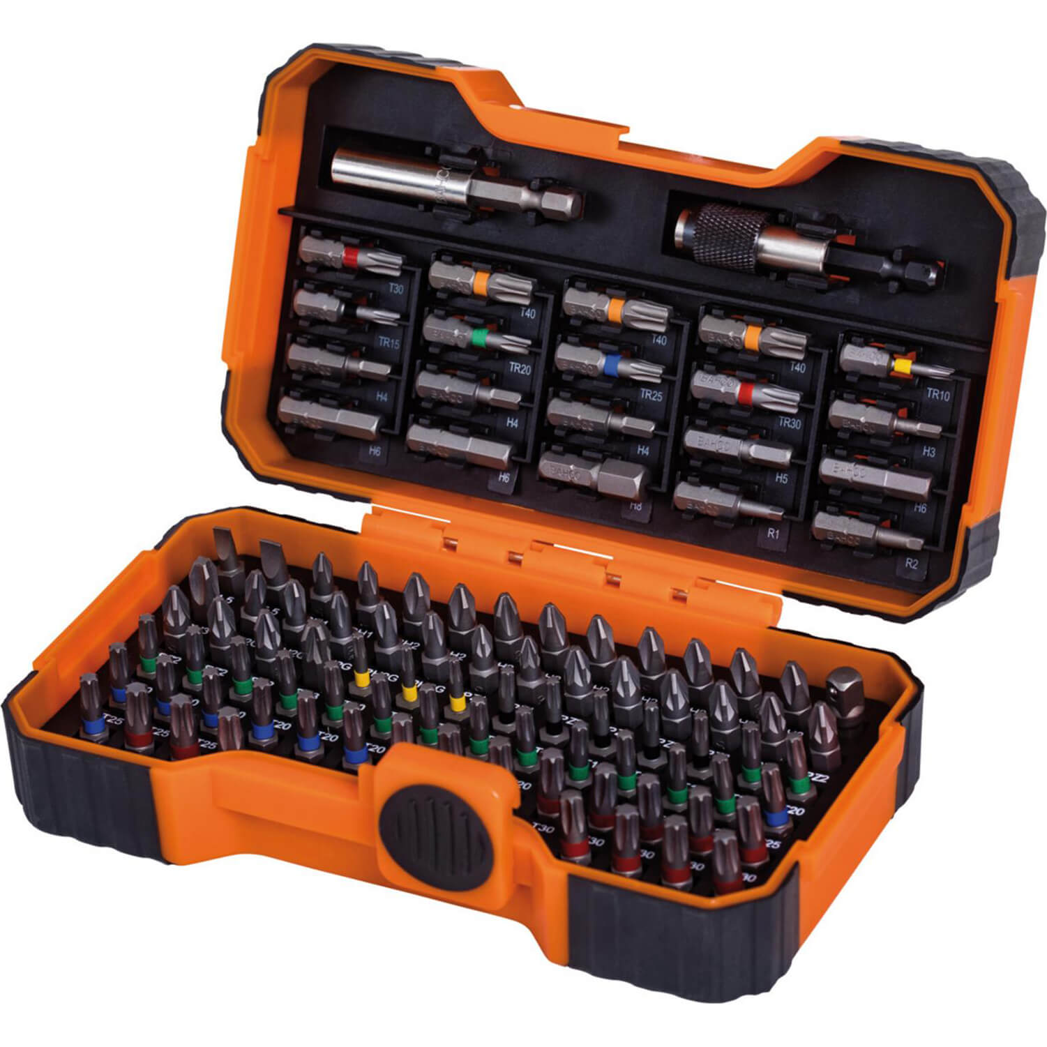 Image of Bahco 100 Piece Colour Coded Screwdriver Bit Set