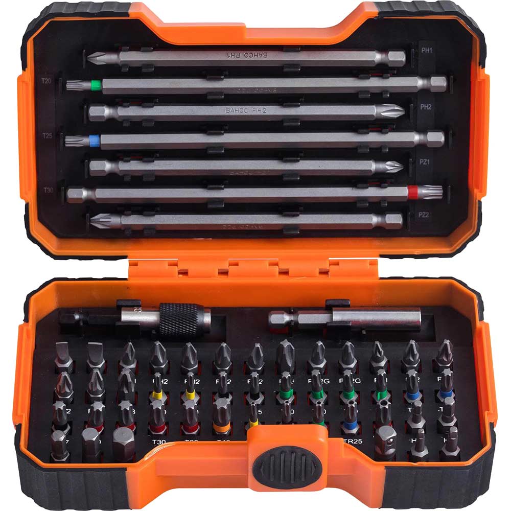 Bahco 59/S54BC 54 Piece Colour Coded Screwdriver Bit Set