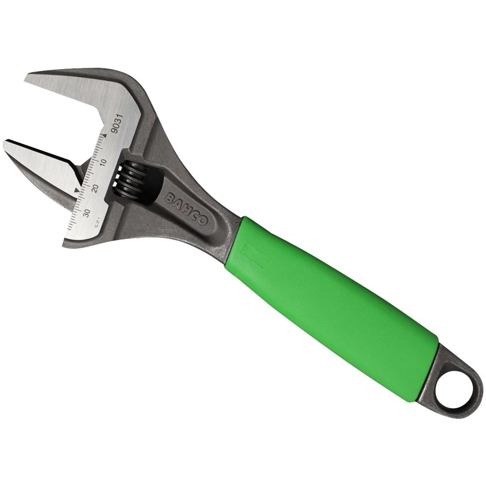 Click to view product details and reviews for Bahco Green Handle 90 Series Ergo Extra Wide Jaw Adjustable Spanner 220mm.