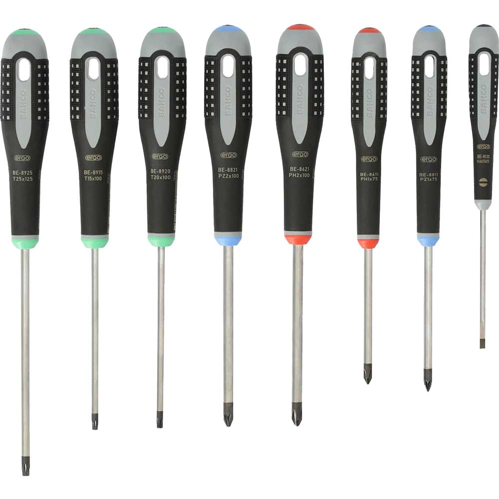 Photos - Other Hand Tools Bahco 8 Piece BE-9872 Ergo Screwdriver Set 