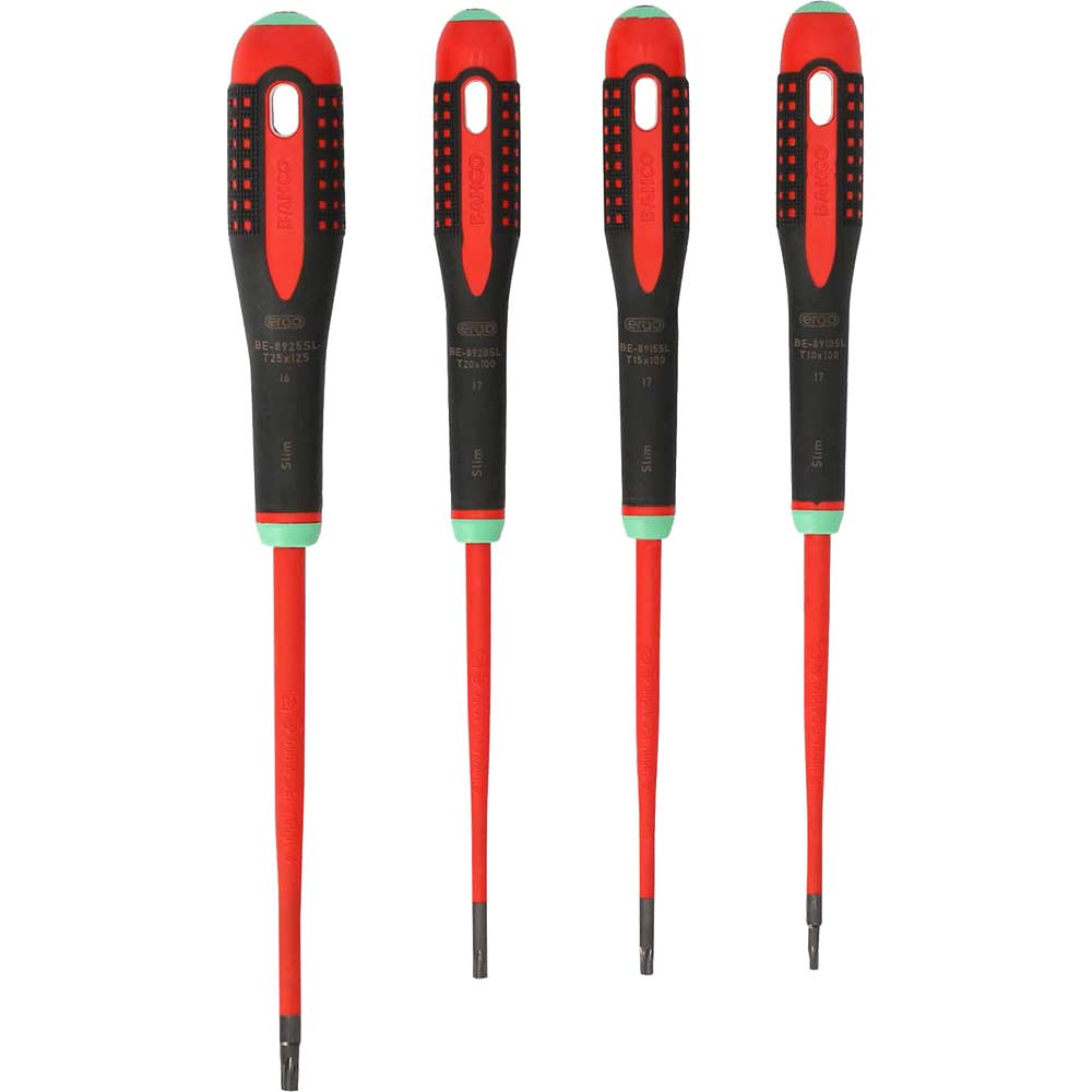 Photos - Other Hand Tools Bahco 4 Piece BE-9880Sl Ergo Slim VDE Insulated Screwdriver Set 