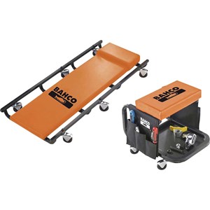 Bahco BLE304 - Civière + Tabouret D'atelier (petit Modèle) - Capacité 100 Kg - Qualité Professionnelle