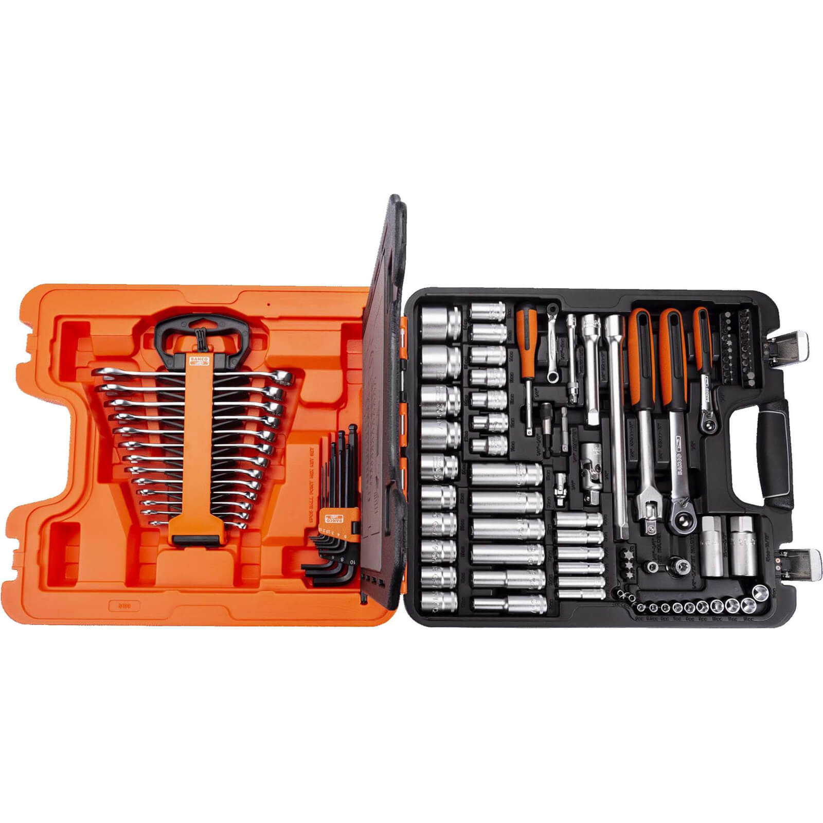 Bahco 103 Piece Combination Drive Hex Socket, Bit, Key and Spanner Set Metric Combination