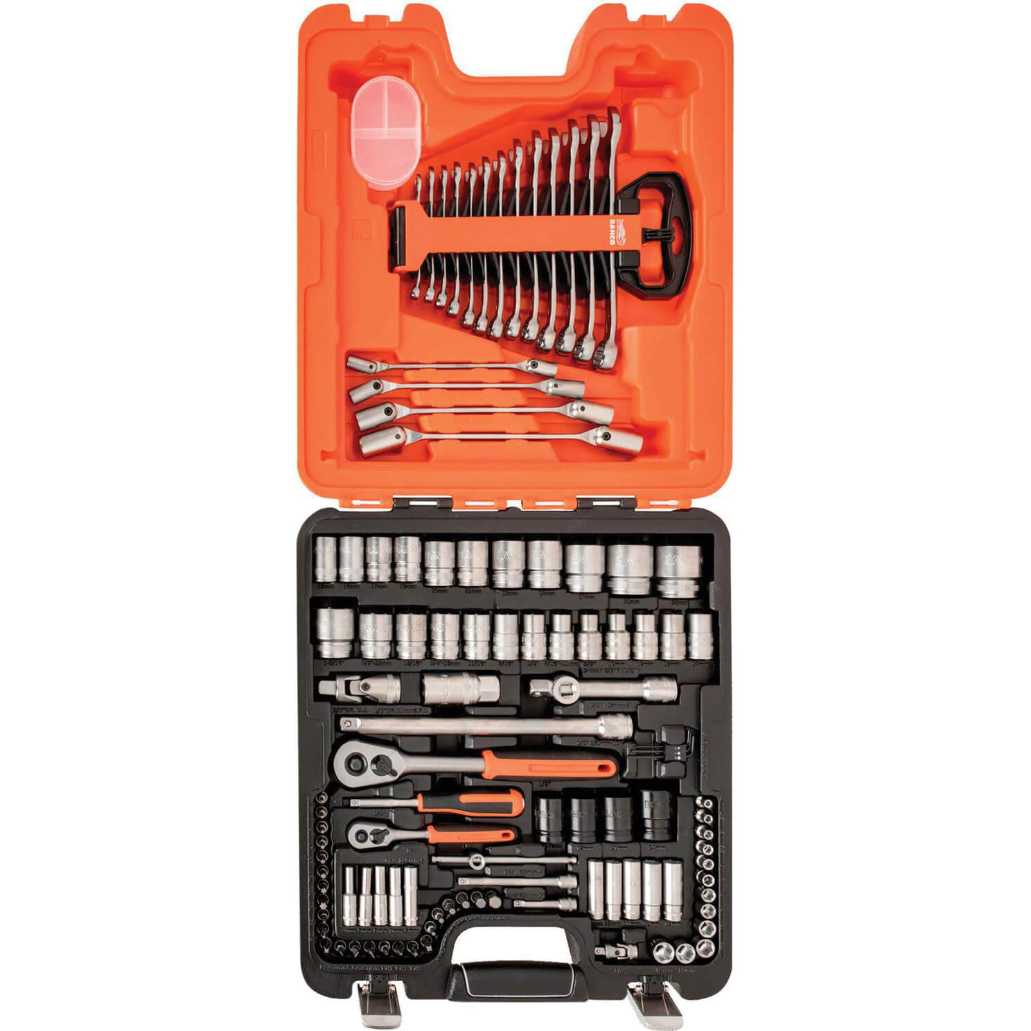 Bahco S106 106 Pieces 1/4 and 1/2In Drive Socket and Spanner Set Combination