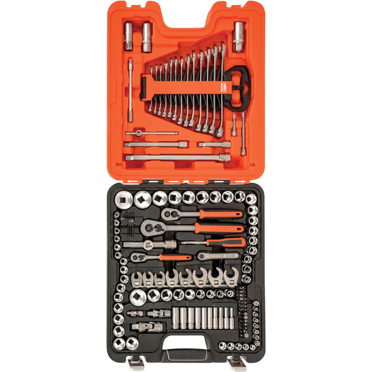 Image of Bahco 138 Piece Combination Drive Hex Socket, Screwdriver Bit and Crows Foot Spanner Set Metric Combination
