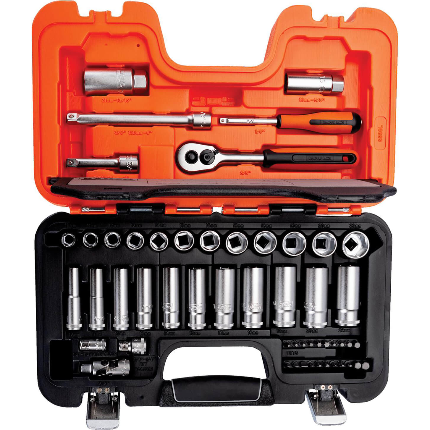 Bahco 53 Piece Combination Drive Hex Socket and Bit Set Metric Combination