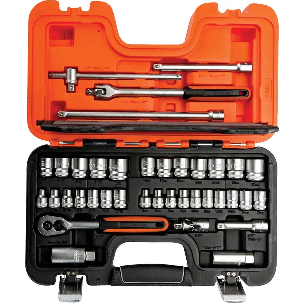 Bahco 38 Piece 3 8 Drive Hex Socket Set Metric And Imperial Socket Sets