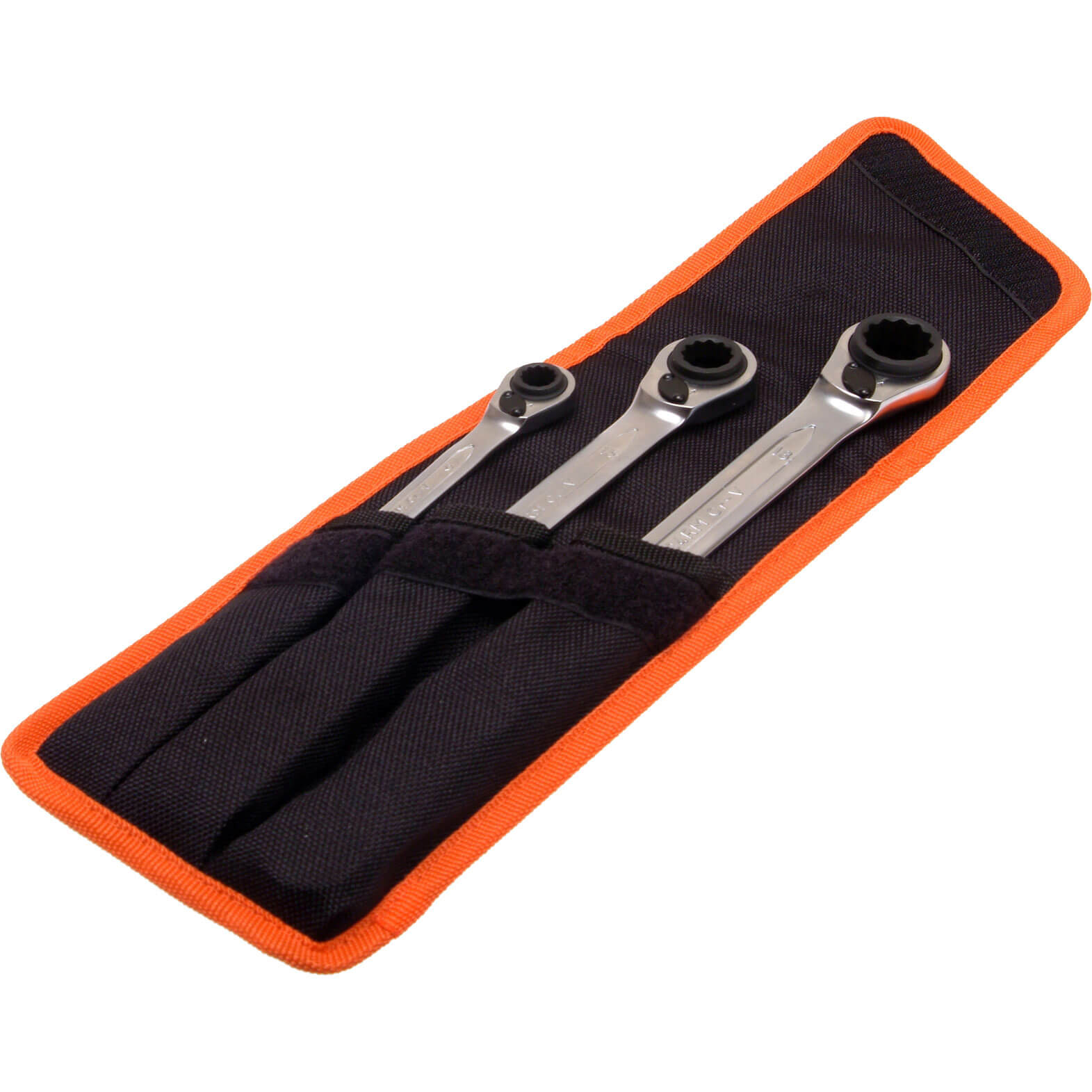 Bahco 3 Piece Reversible Ratchet Ring Spanner Set