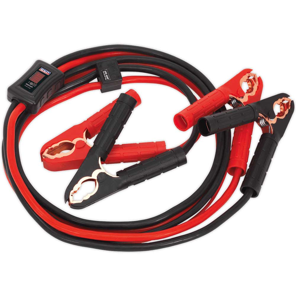 Sealey Booster Cable Jump Leads with Electronics Protection 25mm 3.5mm