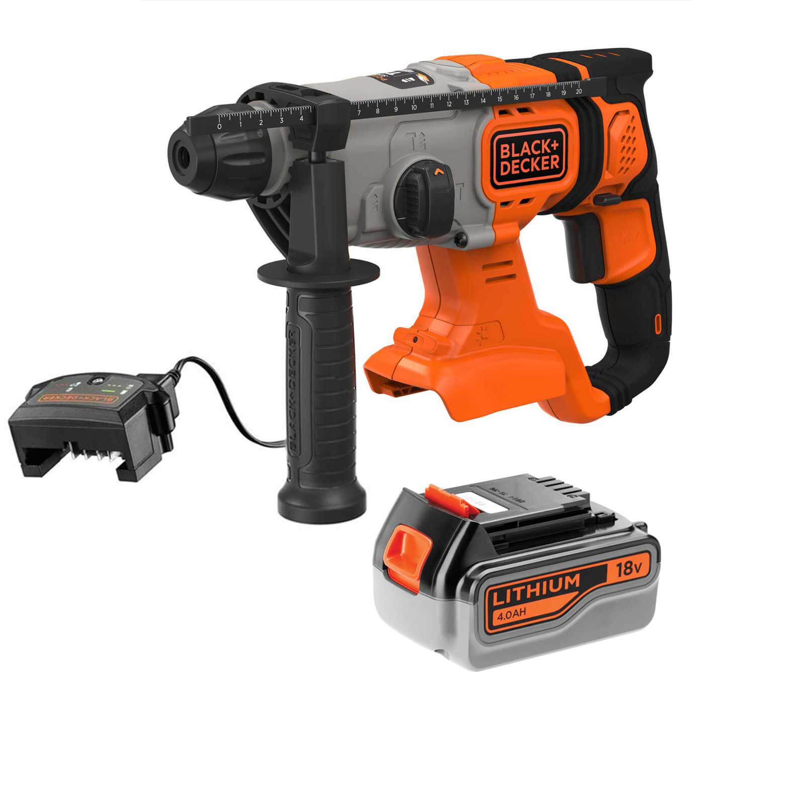 Image of Black and Decker BCD900 18v Cordless SDS Plus Hammer Drill 1 x 4ah Li-ion Charger No Case